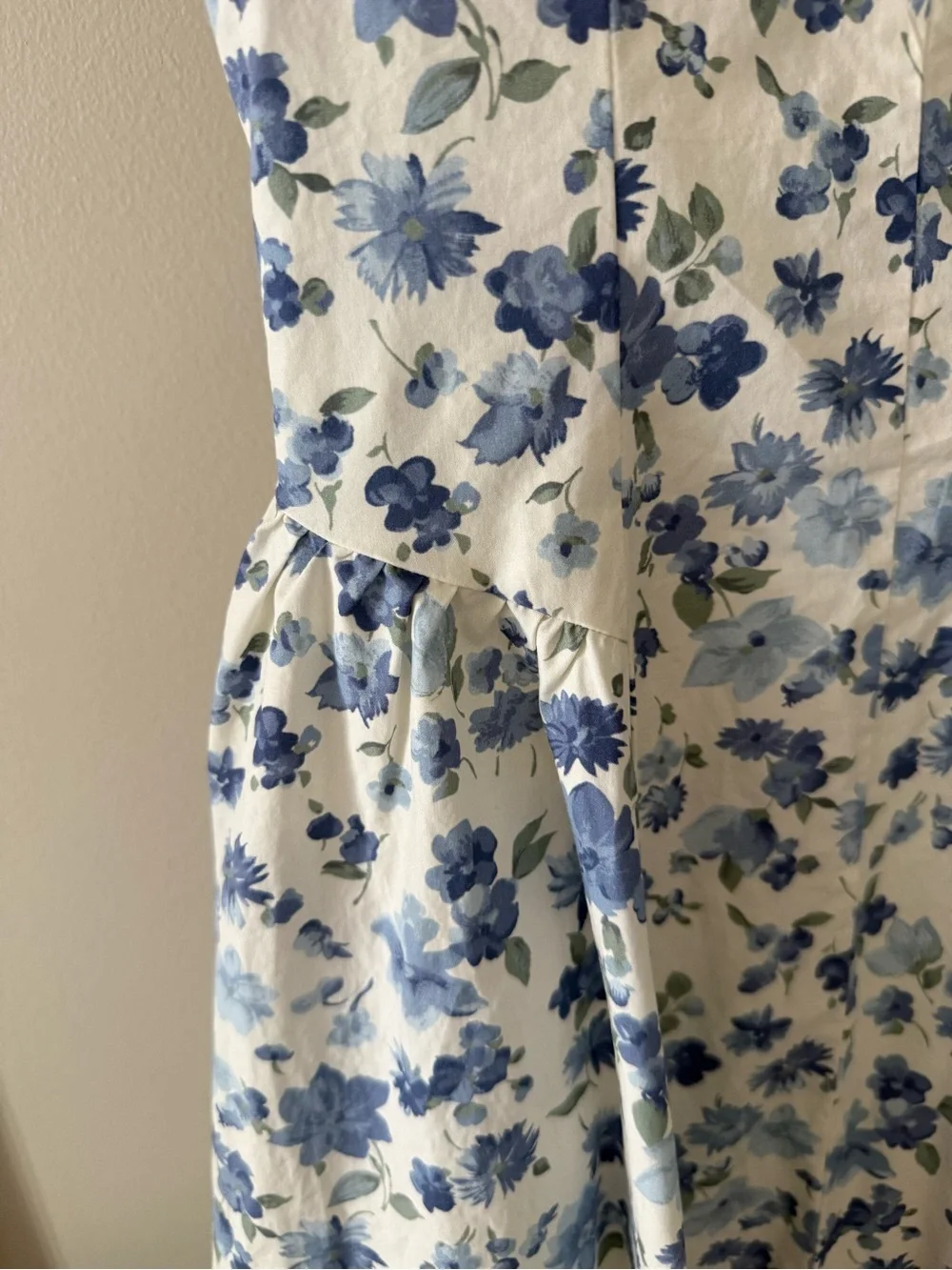 NWT Abercrombie & Fitch 100% Cotton A&F Dylan Bra-Free Midi Dress XXSP
